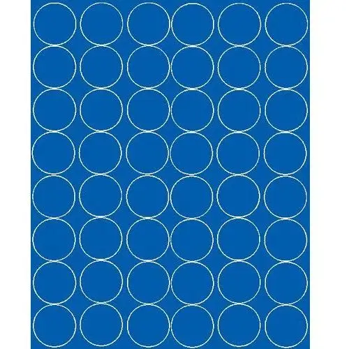 Drago Koła grochy samoprzylepne, niebieskie matowe, 6 cm, 48 sztuk