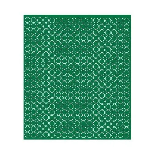 Drago Koła grochy samoprzylepne, zielone matowe, 1 cm, 357 sztuk