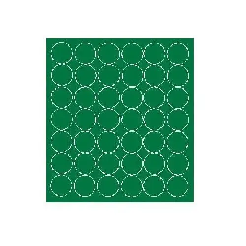 Drago Koła grochy samoprzylepne, zielone matowe, 3 cm, 42 sztuk