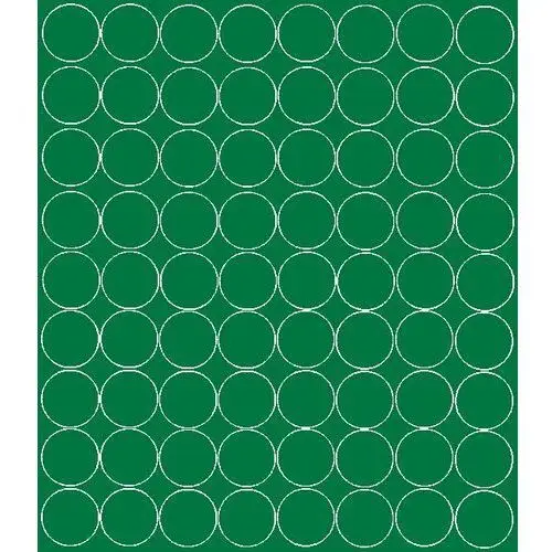 Drago Koła grochy samoprzylepne, zielone matowe, 5 cm, 72 sztuk