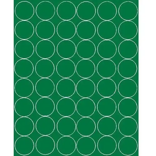 Koła grochy samoprzylepne, zielone z połyskiem, 6 cm, 48 sztuk Drago