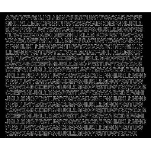 Litery samoprzylepne 7 milimetrów czarne z połyskiem - Błyszcząca