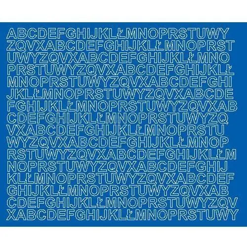 Litery samoprzylepne matowe, niebieskie, 1 cm Drago