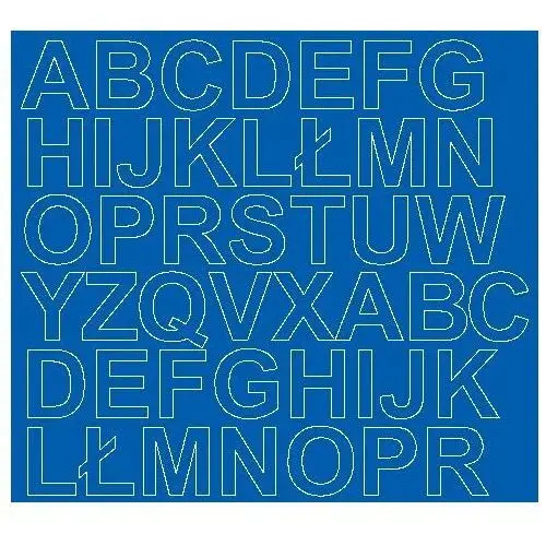 Litery samoprzylepne matowe, niebieskie, 3 cm
