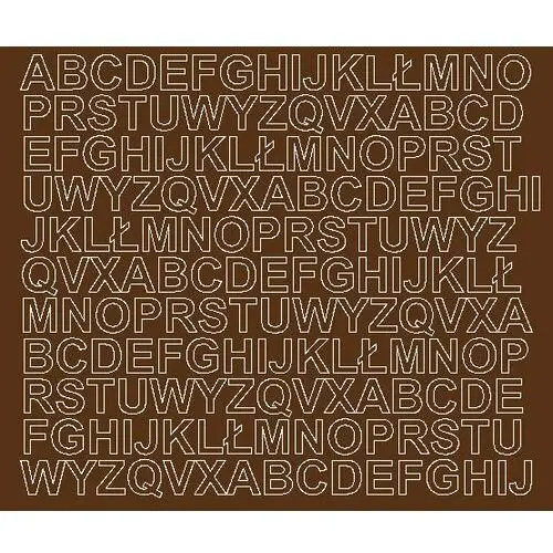 Drago Litery samoprzylepne z połyskiem, brązowe, 1,5 cm
