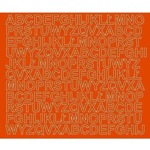 Litery samoprzylepne z połyskiem, pomarańczowe, 1,5 cm