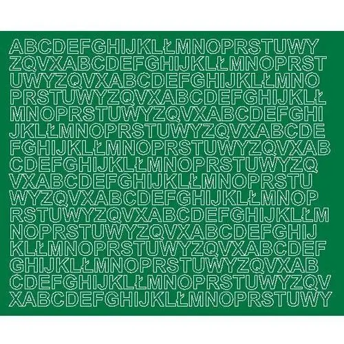 Litery samoprzylepne z połyskiem, zielone, 1 cm