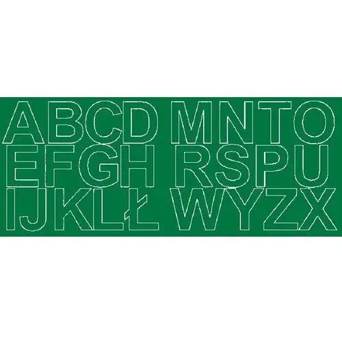 Litery samoprzylepne z połyskiem, zielone, 6 cm