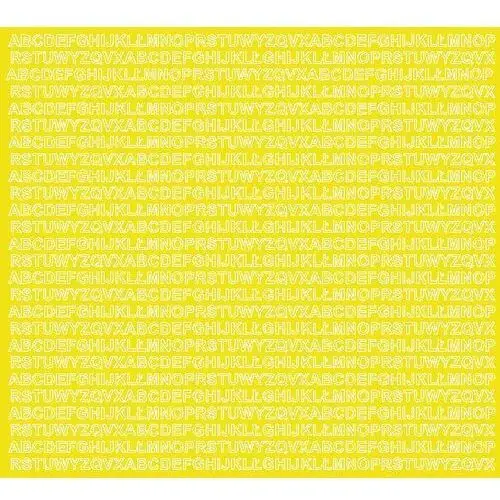 Drago Litery samoprzylepne z połyskiem, żółte, 5 mm