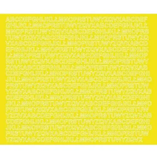 Drago Litery samoprzylepne z połyskiem, żółte, 7 mm