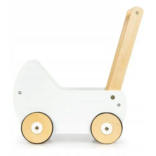 Drewniany wózek dla lalek pchacz chodzik Ecotoys