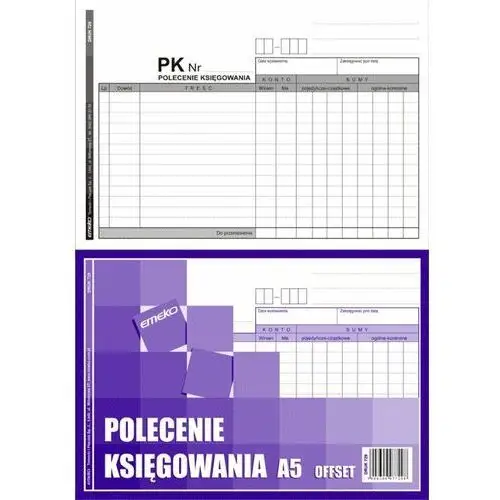 DRUK POLECENIE KSIĘGOWANIA 729 A5 EMEKO