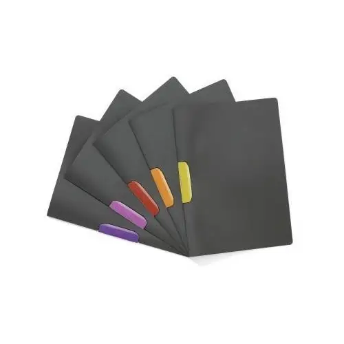Duraswing, skoroszyt zaciskowy z ciemnej folii z kolorowym zaciskiem; 1-30 kartek Durable