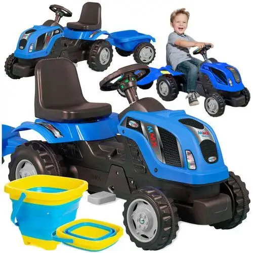 Duży Jeździk dla dzieci Traktor Z Przyczepką na pedały Regulacja Klakson
