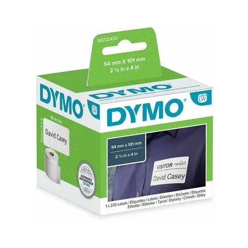 Dymo Etykiety 1 x 220 99014 54mm x 101mm białe papierowe s0722430