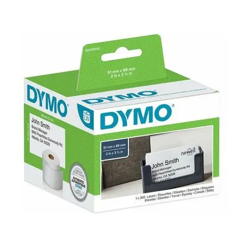 Dymo Etykiety 1 x 300 51mm x 89mm białe papierowe s0929100