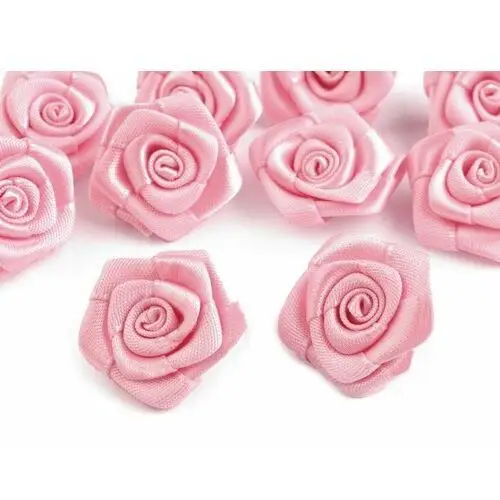 Dystrybutor kufer Różyczki atłasowe r01 ( 20szt ) jasne różowe