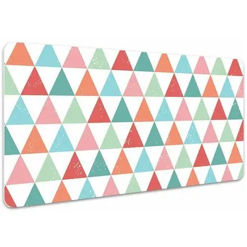 Dywanomat Duża podkładka na biurko kolorowe trójkąty 100x50cm