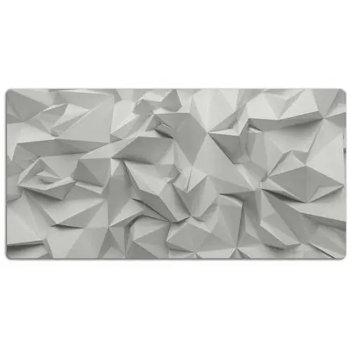 Mata ochronna na biurko abstrakcja biała 120x60 cm, Dywanomat