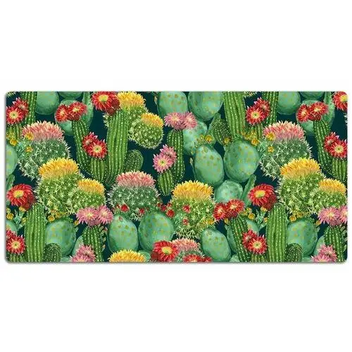 Mata ochronna na biurko kwitnące kaktusy 120x60 cm, Dywanomat