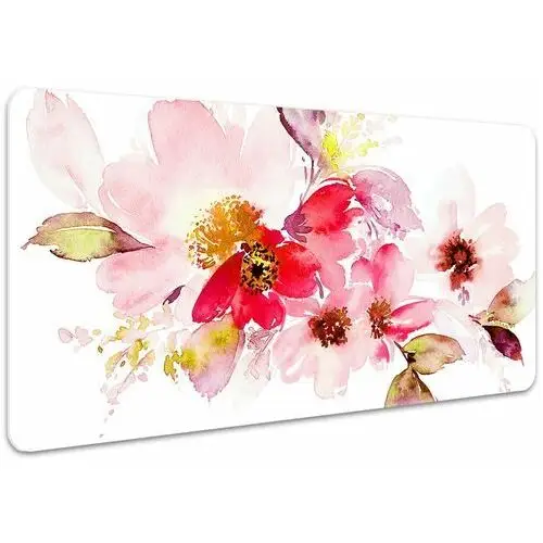 Dywanomat Mata ochronna na biurko pastelowe kwiaty 100x50 cm