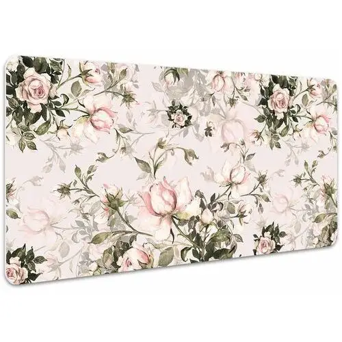 Dywanomat Ochronna mata na biurko kolorowe kwiaty 100x50 cm
