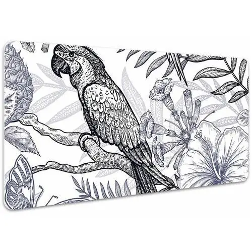 Dywanomat Ochronna mata na biurko rysowana papuga 100x50 cm