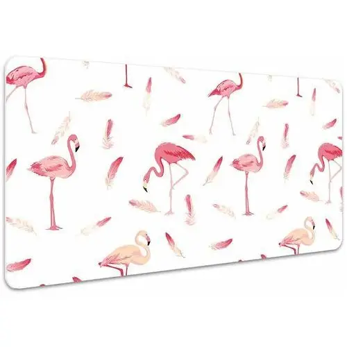 Dywanomat Ochronna mata na biurko stado flamingów 100x50 cm