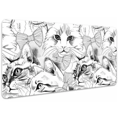 Ochronna mata na biurko szkicowane koty 100x50 cm, Dywanomat