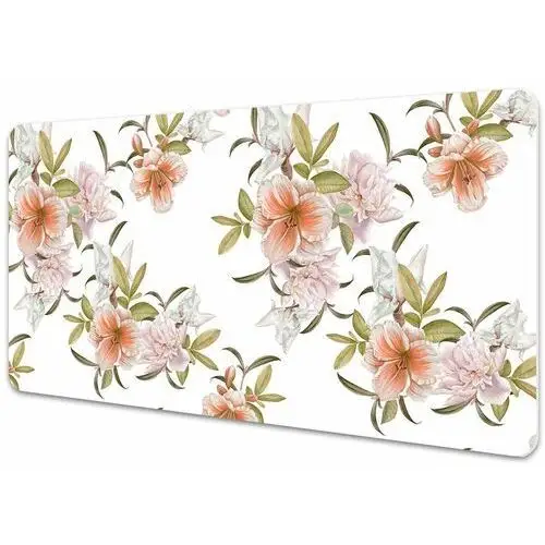 Dywanomat Ochronna mata na biurko wiosenne kwiaty 90x45 cm