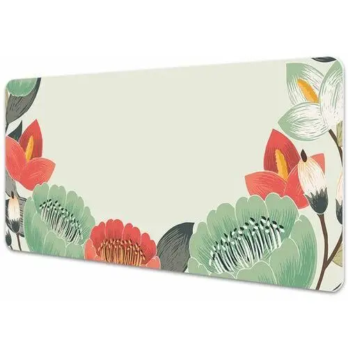 Dywanomat Ochronna mata na biurko wiosenne kwiaty 90x45 cm