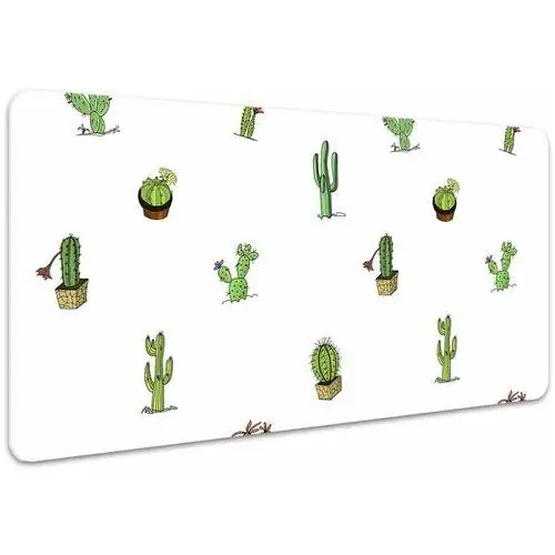 Dywanomat Ochronna mata podkładka na biurko kaktusy 100x50 cm
