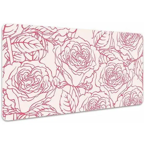 Ochronna podkładka na biurko róże doodle 100x50 cm, Dywanomat