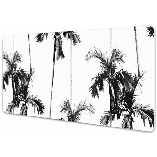 Podkładka na biurko czarno białe palmy 90x45 cm Dywanomat