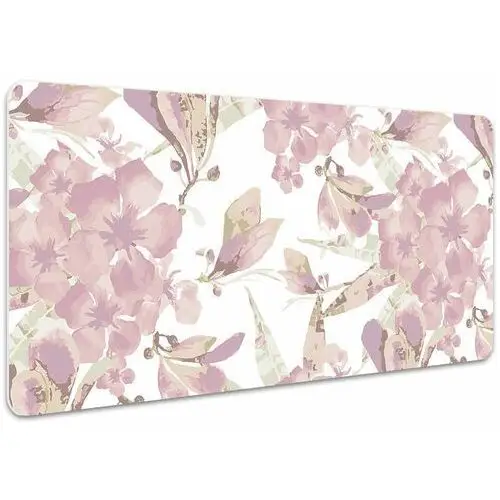 Dywanomat Podkładka na biurko hibiskus blady róż 100x50 cm