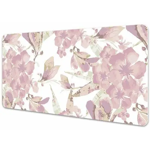 Dywanomat Podkładka na biurko hibiskus blady róż 90x45 cm