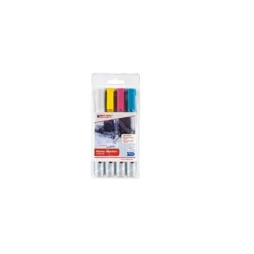 Markery do szkła 1,5-3mm, 4 kolory Edding