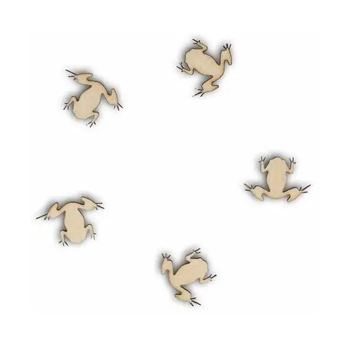 Eko-deco , leżąca żaba do scrapbookingu, 5 sztuk