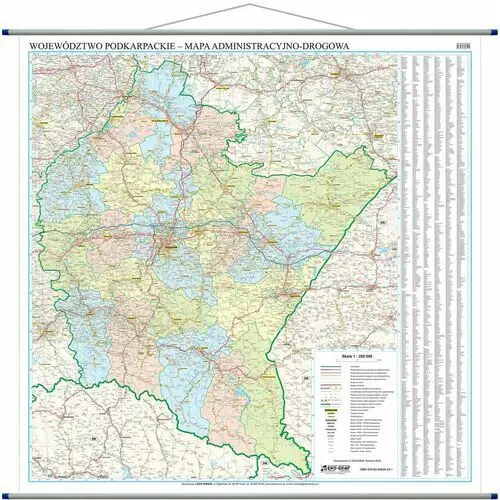 EkoGraf, mapa ścienna Województwo podkarpackie 1:200 000