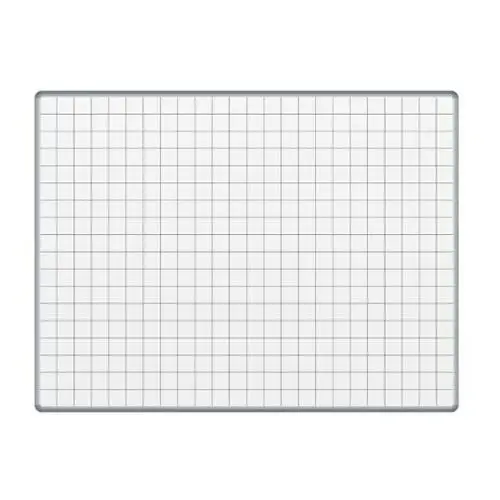Ekotab Biała ceramiczna tablica do pisania markerami z nadrukiem , 1200 x 1000 mm, kwadraty/siatka