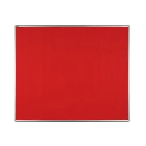 Ekotab Tablica tekstylna w aluminiowej ramie 1200 x 900 mm, czerwona