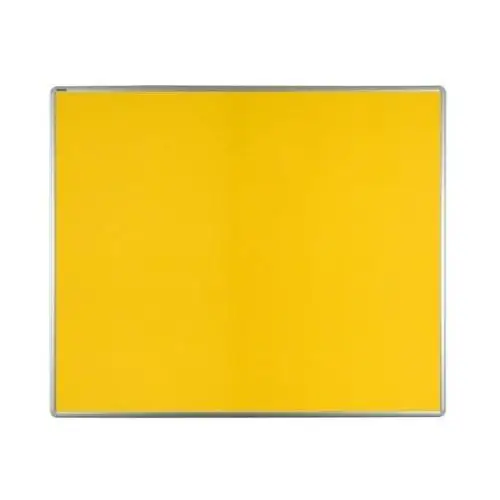 Tablica tekstylna w aluminiowej ramie 1200 x 900 mm, żółta Ekotab