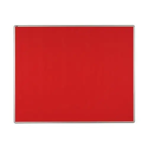 Ekotab Tablica tekstylna w aluminiowej ramie, 1500 x 1200 mm, czerwona