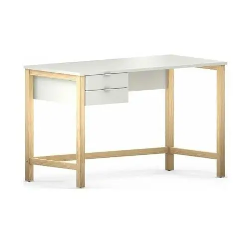 Białe małe biurko dla dziecka z szufladami - Molus 3X