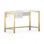 Białe małe biurko dla dziecka z szufladami - Molus 3X Sklep