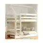 Elior Białe podwójne piętrowe łóżko dziecięce domek z szufladą - zuzu 4x 190x80 cm Sklep