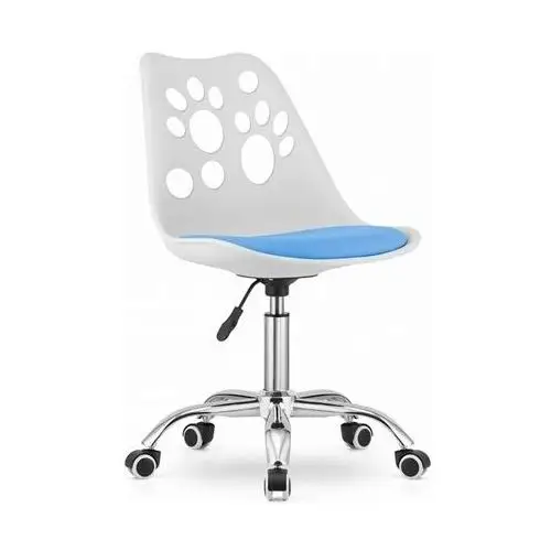 Biało-niebieskie krzesło dziecięce do biurka - Parpa