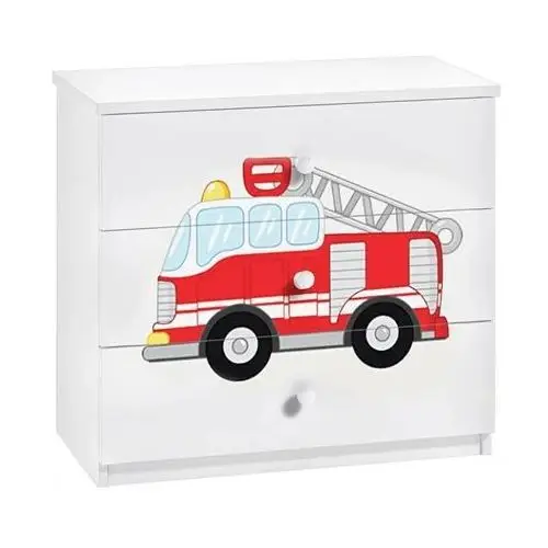 Komoda dziecięca na zabawki wóz strażacki - Happy 10X