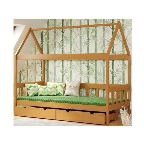 Łóżko dla dziecka przypominające domek, olcha - dada 4x 180x90 cm Elior