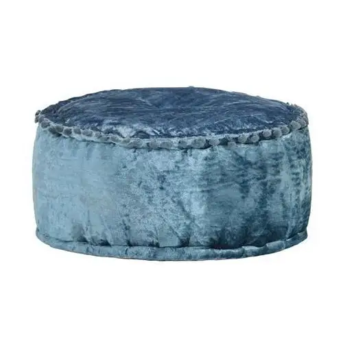 Niebieska pufa tapicerowana glamour - Etipo